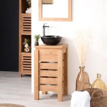 Wanda Collection - Petit meuble salle de bain wc Zen en teck 40cm