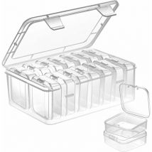 Petit Organisateur de Perles, boîte de Rangement en Plastique Mini récipient de Rangement de Perles Transparent, boîte Transparente rectangulaire