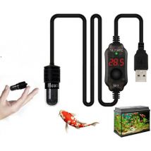 Petit réchauffeur d'immersion pour aquarium, mini chauffage d'aquarium, thermoplongeur usb pour eau salée et eau douce