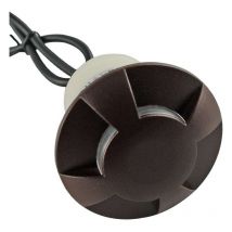 Petit Spot 0,75W LED Encastrable Noir 4 Directions - Lumière Bleu