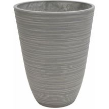 Petit vase rond avec du cône de jardin en fibre d'argile Ø25.5x32,5 cm de dicentra Black - Black