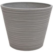 Magazzini Cosma - Petit vase rond extérieur jardin de fibres synthétiques 31x25,4 cm azalea Grey - Grey