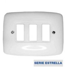 Plaque D'interrupteur 3 Postes Petite ''estrella'' Solera 522
