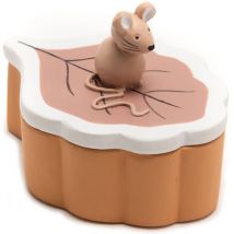 Petite boite à dents de lait souris feuille orange