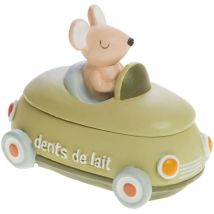 Petite boîte en résine à dents de lait en forme de voiture