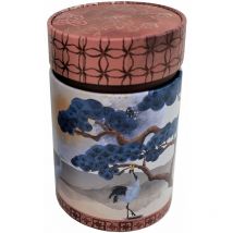 Petite boite Grue Marron et Bleu pour le thé Contenance 150 gr