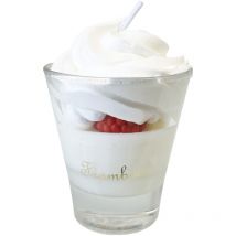 Petite bougie gourmande parfumée framboise - Fait main