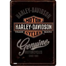 Impact Et Strategie - Carte Postale Métallique Harley Davidson