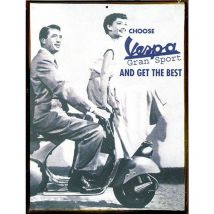 Petite Plaque métal de collection Vespa Get The Best