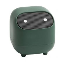 Petite poubelle, jolie poubelle de bureau ninja avec couvercle, poubelle de chambre, poubelle familiale, poubelle de bureau (poubelle verte)