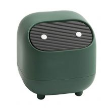 Petite poubelle mignonne poubelle de bureau ninja avec couvercle poubelle de voiture poubelle domestique poubelle de bureau (poubelle verte)