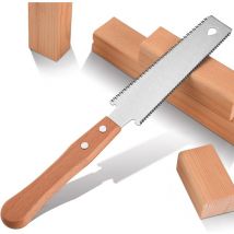 Memkey - Petite scie à main pour le travail du bois, lame flexible de 15,2 cm double tranchant manuels, loisirs, bricolage, outils de menuiserie