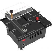 Petite scie à table domestique multifonctionnelle 110-240 v 100 w, mini scie électrique, profondeur de coupe de 16 mm, équipée d'une alimentation