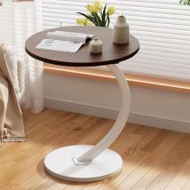 Rapanda - Petite table d'appoint, table de lit, table d'appoint ronde pour canapé, tables d'appoint pour salon, petit espace, canapé (marron foncé +