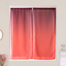 Paire de voilage en étamine imprimée dégradée Prune 60x 135 cm