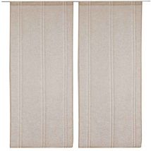 Paire de Petits voilages en Lin Naturel 38x90 cm