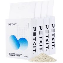 Gemischtes Tofu-Katzenstreu,Gemischtes Tofu-Bentonit-Katzenstreu,Wegspülbar,Super Saugfähig,Geruchshemmend und Staubfrei(Vierer-Pack) - Petkit
