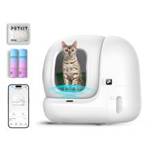 Pura Max 2 Litière Autonettoyante Intelligente 76L pour Plusieurs Chats ,Contrôle app, Sécurité Anti-Fuites/Anti-Pincement, Élimination des Odeurs