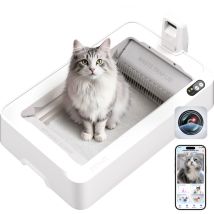 Petkit Purobot Crystal Duo Weiß Selbstreinigende Katzentoilette Mit Kamera, Ai-gesundheitsüberwachung/geruchskontrolle/offenes Design, Geeignet Für 