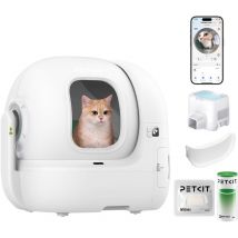 Purobot max pro Bac à Litière Autonettoyant Avec Caméra ai, Objectif Grand Angle 210°, WiFi 5G & 2.4G/Contrôle de