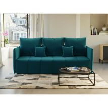 Bestmobilier - Petra - canapé 3 places convertible avec coffre - en velours