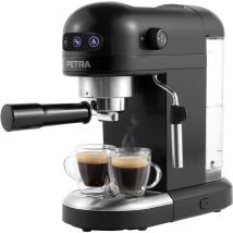 Petra PT5240 Macchina da caffè espresso con montalatte - Espresso da 1,4 litri stile barista singolo o doppio, pompa a pressione 15 bar, senza BPA,