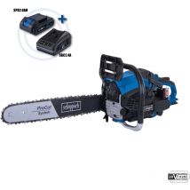 Scheppach - Petrol chainsaw 56cc battery ignition Procut bar 51cm pcs56