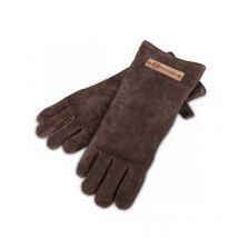 Grillhandschuhe xl aus dunkelbraunem Rauleder und komfortablem Vlies - Petromax