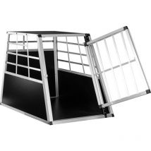 Trasportino per Cani - Rigido, in Alluminio, da Viaggio, Richiudibile, da Auto, Resistente, Trasparente, Taglia m/l/xl - Gabbia, Scatola, Box da