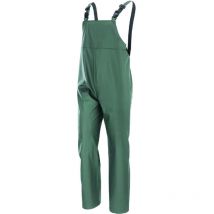 Impermeabile pantalone con pettorina in poliuretano verde - tg.xxl colore verde
