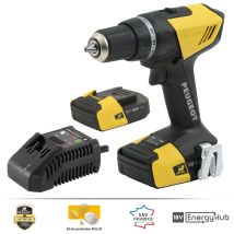 Peugeot Psp - EnergyDrill-18V20 - perceuse visseuse 18V 63N.m + 2 batteries 2,0Ah et son chargeur, Garantie 3 ans machine , sav++ Collect & Change