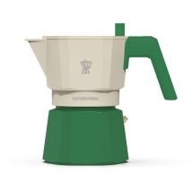 Italienische Kaffeemaschine - Pezzetti - Futurexpress - Aluminium - 3 Tassen - Grün