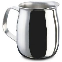 Lattiera in Acciaio Inox, Bricco Latte in Acciaio, Senza Coperchio, 4 Tazze - Pezzetti