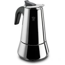 Moka 6 Tazze Induzione Steelexpress Caffettiera, 335 milliliters, Acciaio, Argento - Pezzetti