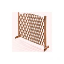 Pezzi 6 pannello grigliato estensibile in legno 150 x 103h cm color noce