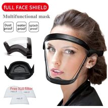 Odipie - pezzi maschera trasparente visiera integrale occhiali di sicurezza maschera di protezione degli occhi casco integrale antivento antipolvere