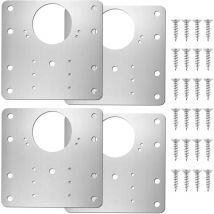 Kit pcs Piastra di riparazione cerniera con 24 viti per ante dell'armadio per ripiani in legno, armadi e mobili