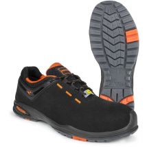 Lem S3 esd scr scarpe basse da lavoro n. 44 antifortunistica in microfibra scamosciata made in Italy Nero + Arancione 44 - Pezzol