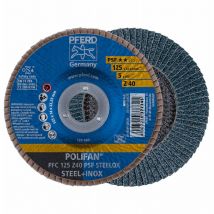Disque à lamelles psf z conique Pferd mm: 125 - Ep. mm: 14 - Grain: 60