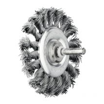Brosse plate rbg d 76 mm épaisseur de fil 0,5 mm acier 12 mm
