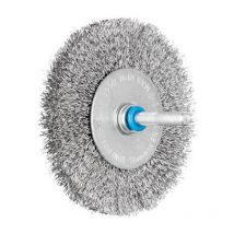 Brosse plate rbu inox d 80 mm épaisseur de fil 0,2 mm acier inoxydable 10 mm