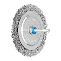 Brosse plate rbu inox d 80 mm épaisseur de fil 0,2 mm acier inoxydable 4 mm