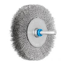 Brosse plate rbu inox d 80 mm épaisseur de fil 0,15 mm acier inoxydable 15 mm