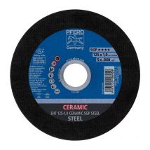 Pferd - Disco da taglio Ceramica sgp Acciaio D125x1mm dritto sta trapano 22,23mm (Per 25)