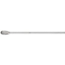 Hartmetall Frässtift Tropfen tre ø 06x10mm Schaft-Ø 3x75 mm Z5 universal fein - Pferd