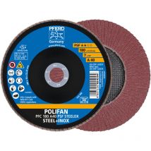 Pferd Tools Polifan Fächerscheibe Pfc 180x22,23 Mm Konisch A40 Uni.-linie Psf Steelox Stahl/edelstahl 10 Stk