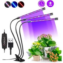 Tonchean - Pflanzenlampe, 60 LEDs, Vollspektrum, verstellbare Clip-on-Pflanzenlampe mit 3 Timern und automatischer An-/Aus-Funktion
