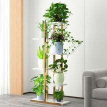Flasidu - Pflanzenständer & Pflanzenregale,1 Set Blumenständer Gut tragend Verbreiterter Sockel Gestaffelte Struktur 6 Schichten 7 Töpfe