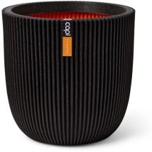 Pflanzgefäß Groove 43x41 cm Schwarz Capi