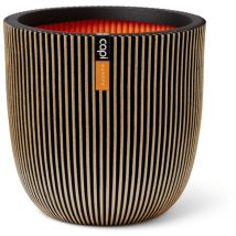 Pflanzgefäß Groove 43x41 cm Schwarz und Golden Capi